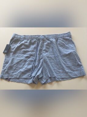 NWT GAP Women's Light Blue Cotton Lounge Shorts Size 2XL (KB9)